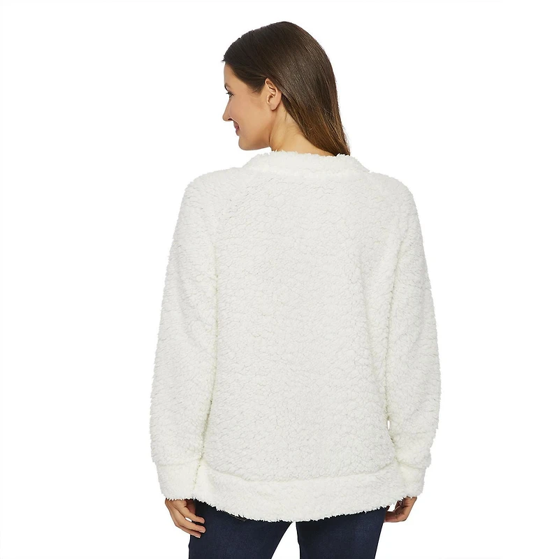 George Ladies Ugly Christmas Embellished Sherpa Tops