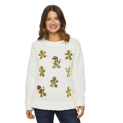 George Ladies Ugly Christmas Embellished Sherpa Tops
