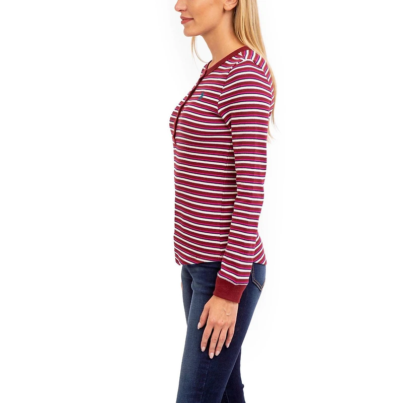 U.S. Polo Assn Henley à rayures pour femme