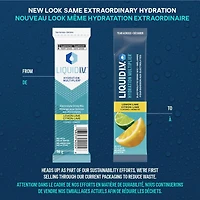 Liquid I.V. Lemon Lime Hydration Multiplier Electrolyte Drink Mix, 16g Mix/6 units