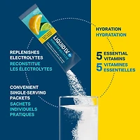 Liquid I.V. Lemon Lime Hydration Multiplier Electrolyte Drink Mix, 16g Mix/6 units