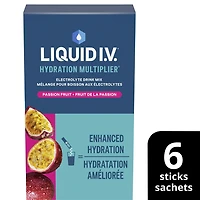 Liquid I.V. Passion Fruit Hydration Multiplier Electrolyte Drink Mix, 16g Mix/6 units