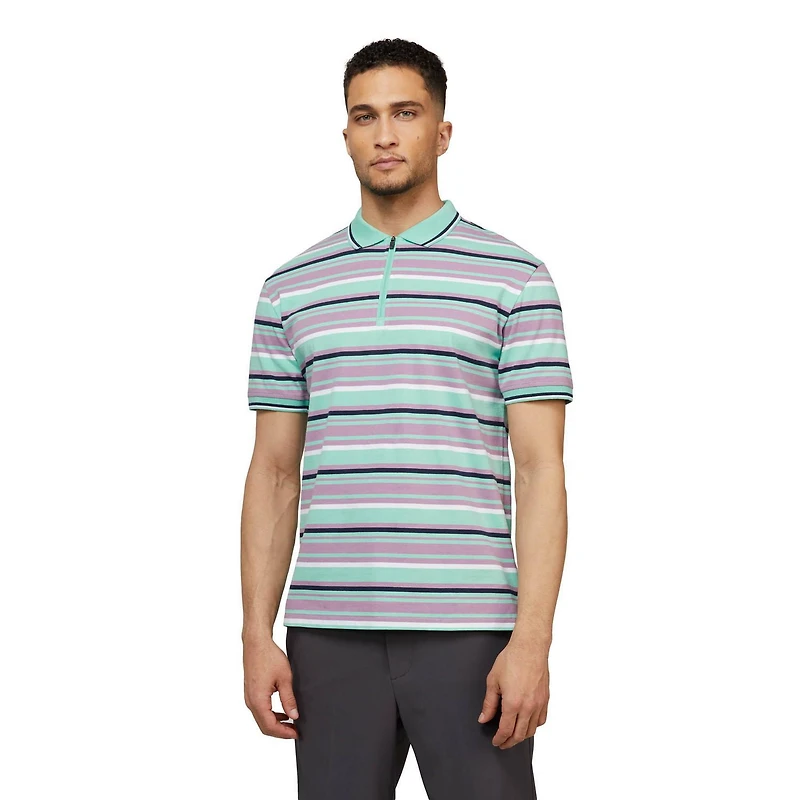 Polo à manches courtes et rayures multicolores pour homme Mexx