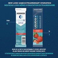 Liquid I.V. Strawberry Hydration Multiplier Electrolyte Drink Mix, 16g Mix/10 units