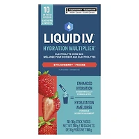 Liquid I.V. Strawberry Hydration Multiplier Electrolyte Drink Mix, 16g Mix/10 units