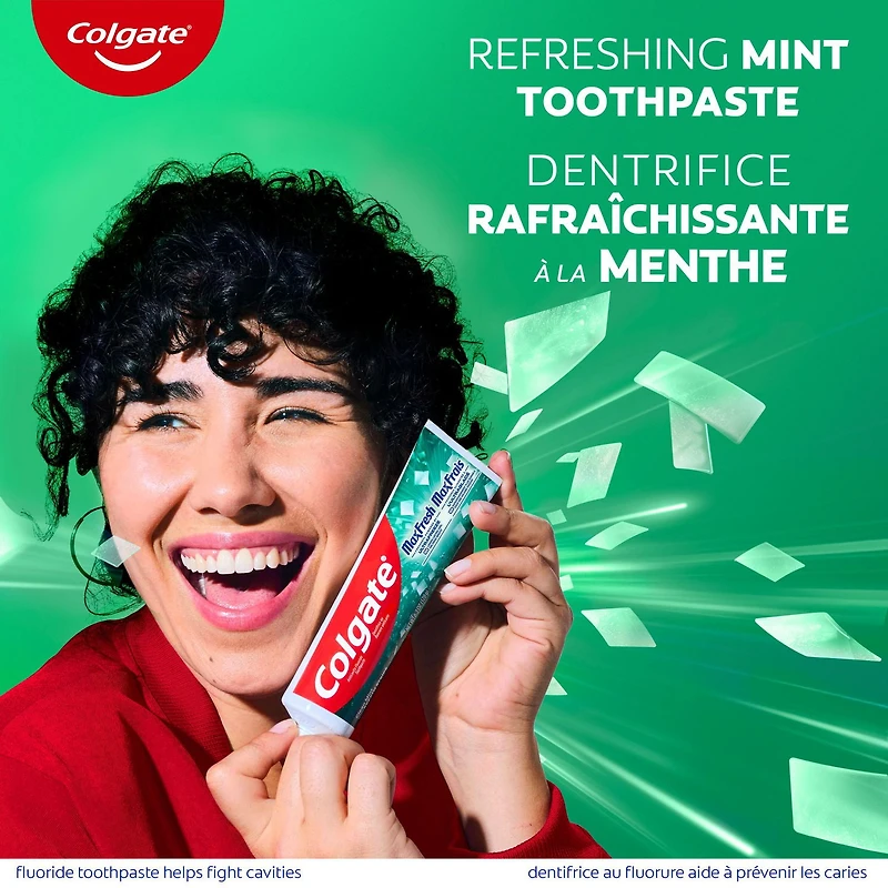 Dentifrice Colgate MaxFrais avec mini-pellicules fraîches, Menthe pure 150 ml