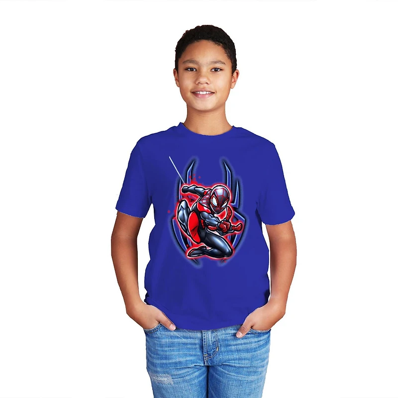 Boys Marvel Spashy Miles Short Sleeve T-Shirt