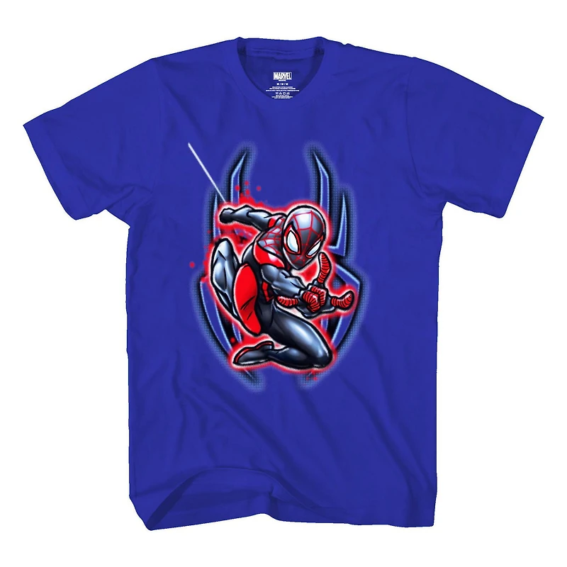 Boys Marvel Spashy Miles Short Sleeve T-Shirt