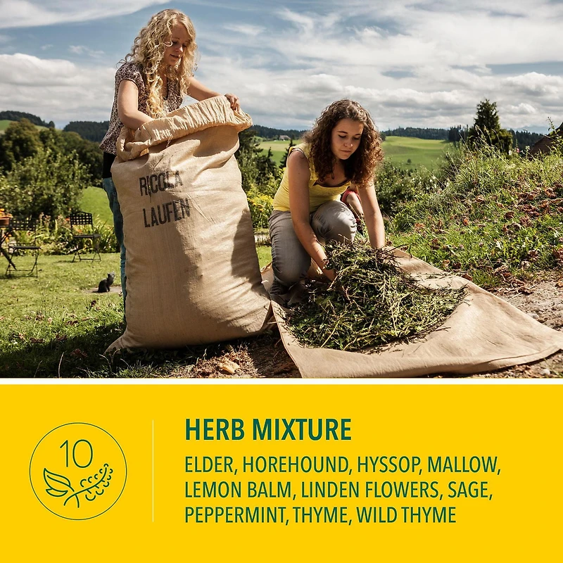 Boîte de Ricola Citron Menthe, Soulagement Naturel Pour La Gorge, Sans Sucre Ajouté