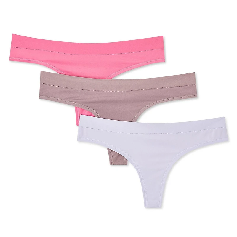 Lot de 3 tangas en microfibre George pour femmes Tailles P-TG