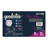 Sous-vêtements de nuit Goodnites pour filles,  Giga Pack, Taille XS - XXL | 44-24 Sous-Vêtements Taille XS - XXL | 44-24 Sous-Vêtements