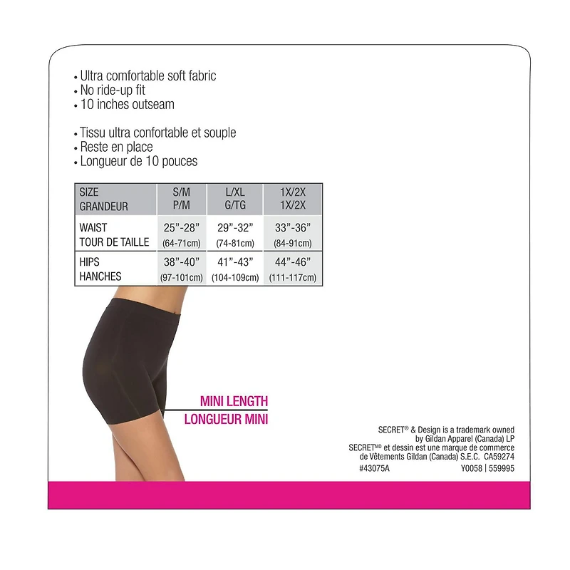 Secret® Smoothing 1pk Mini Length Shorts