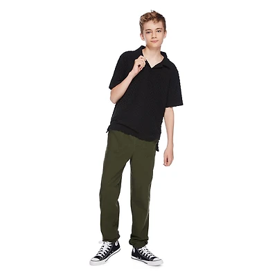 Jackson Boys' Short Sleeve Split V-Neck Polo Shirt, Sizes M-XXL