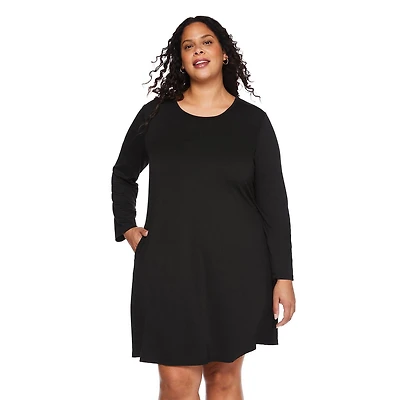 George Women's Plus 3/4 Sleeve Dress
