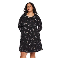 George Women's Plus 3/4 Sleeve Dress, Sizes 1X-4X