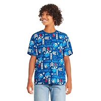T-shirt à manches courtes Sonic le hérisson pour garçons Tailles TP–TG