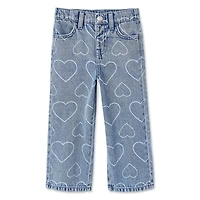 Jean imprimé à jambes larges George pour petites filles Tailles 2T-5T