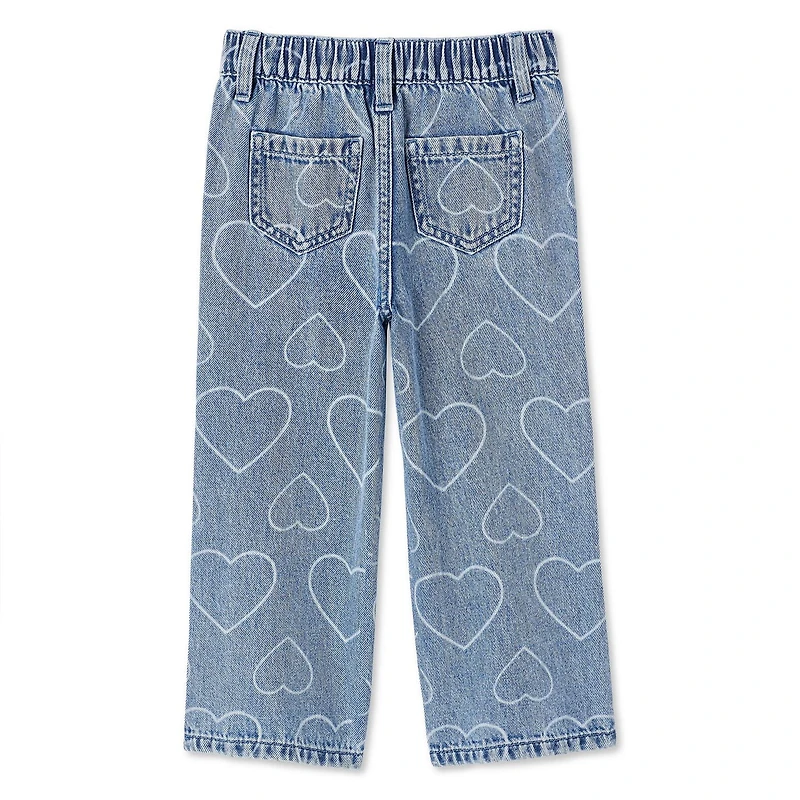Jean imprimé à jambes larges George pour petites filles Tailles 2T-5T