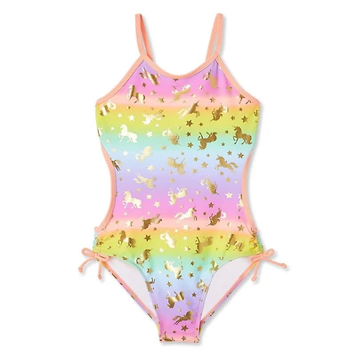 George Girls' 1-Piece Unicorn Swimsuit