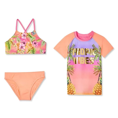 George Girls' 3-Piece Rash Guard Set