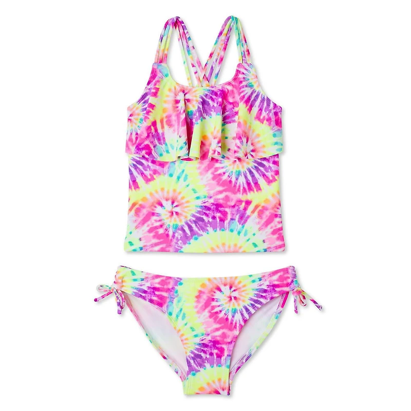 George Girls' Tie Dye Fashion Tankini 2-Piece Swimsuit