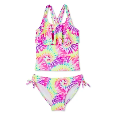 George Girls' Tie Dye Fashion Tankini 2-Piece Swimsuit