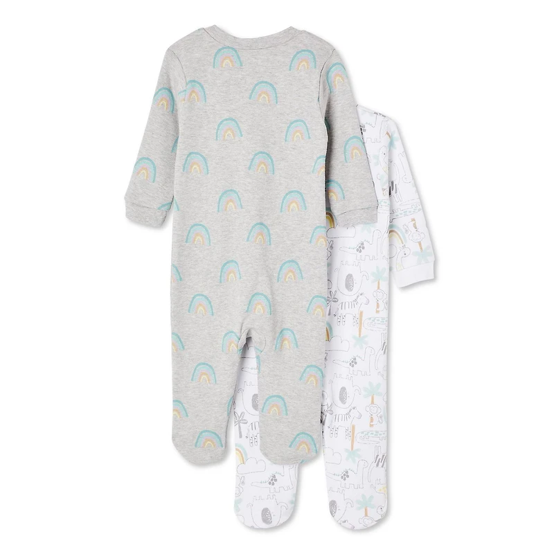 Lot de 2 grenouillères collection non genrée George pour nourrissons Tailles 0-12 mois