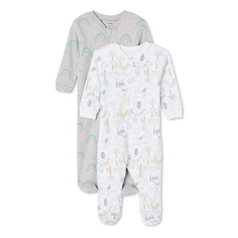 Lot de 2 grenouillères collection non genrée George pour nourrissons Tailles 0-12 mois