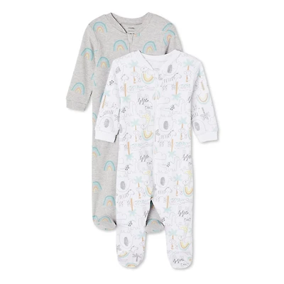 George Infants' Gender Inclusive Sleeper 2-Pack, Sizes 0-12 months