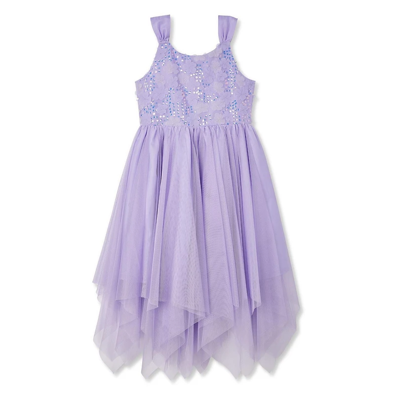 Robe avec corsage orné de paillettes et fleurs George pour filles