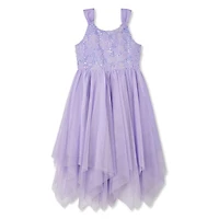 Robe avec corsage orné de paillettes et fleurs George pour filles