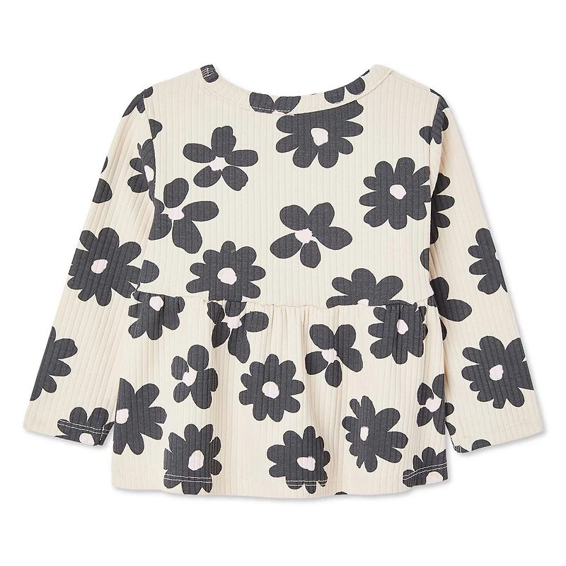 George Baby Girls' Rib Peplum Top