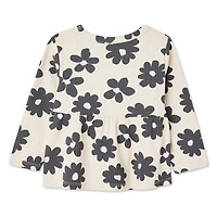 George Baby Girls' Rib Peplum Top