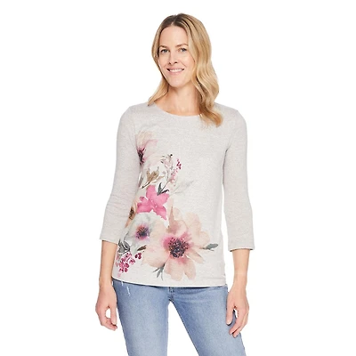 Iyla Women's 3/4 Sleeve Hacci Top