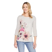 Iyla Women's 3/4 Sleeve Hacci Top