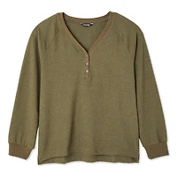 George Women's Rib Henley Tee, Sizes XS-XXL