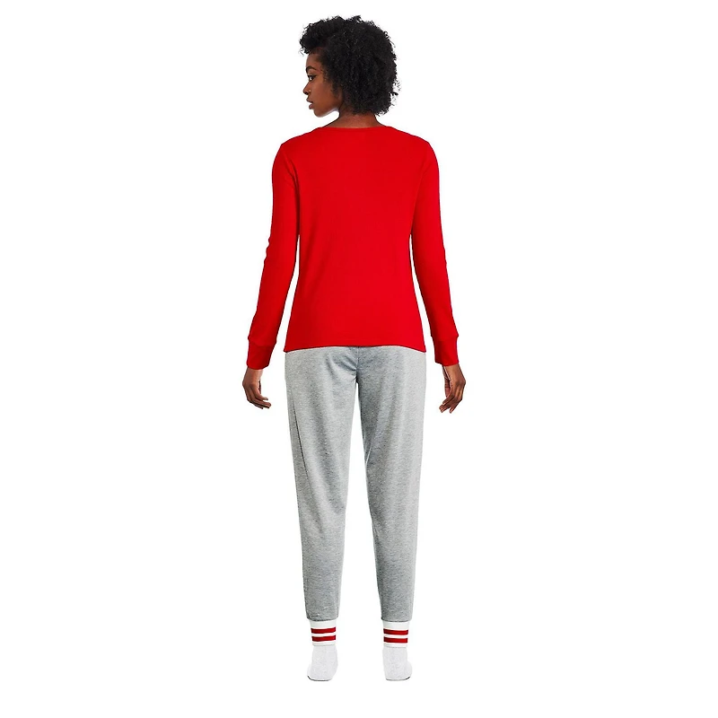 Canadiana Women’s Waffle Knit Pajamas 2-Piece Set