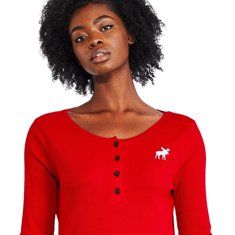 Pyjama 2 pièces en tricot gaufré Canadiana pour femmes