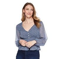 George Women's Smocked Blouse, Sizes XS-XXL