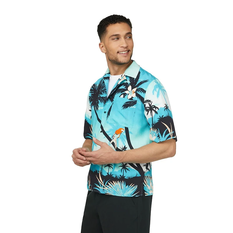 Chemise à manches courtes imprimé Hawaï pour homme Mexx