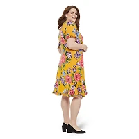 Robe portefeuille à volants George Plus pour femmes