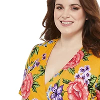 George Plus Women's Ruffled Wrap Dress