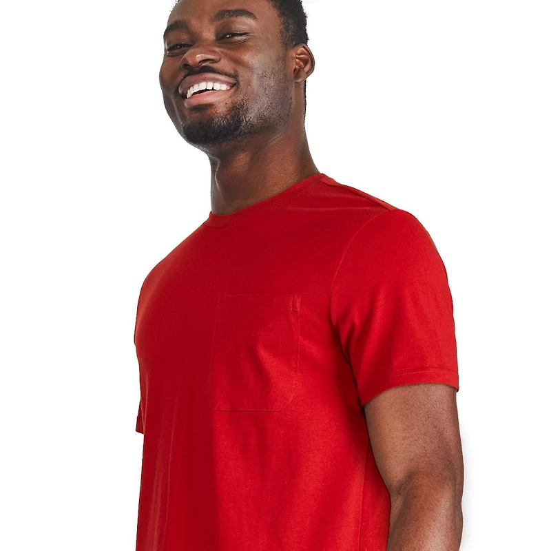 T-shirt avec pochette George pour hommes Tailles P-2XL