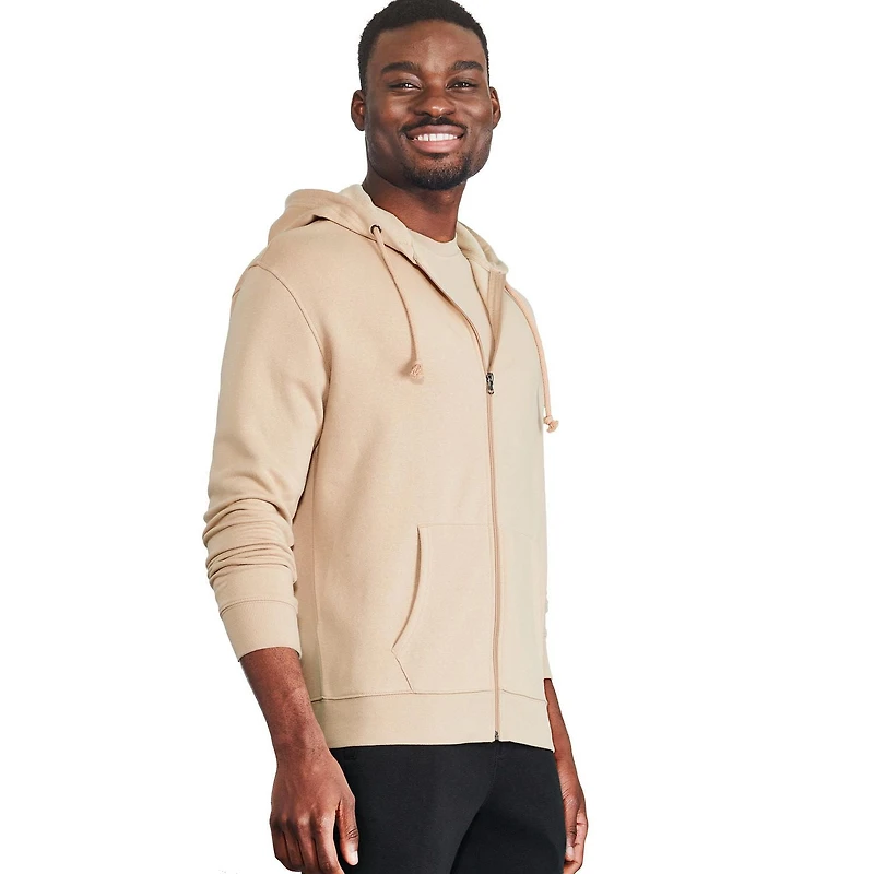 Haut à capuchon zippé sur la longueur George pour hommes Tailles P-2XL