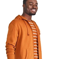 Haut à capuchon zippé sur la longueur George pour hommes Tailles P-2XL