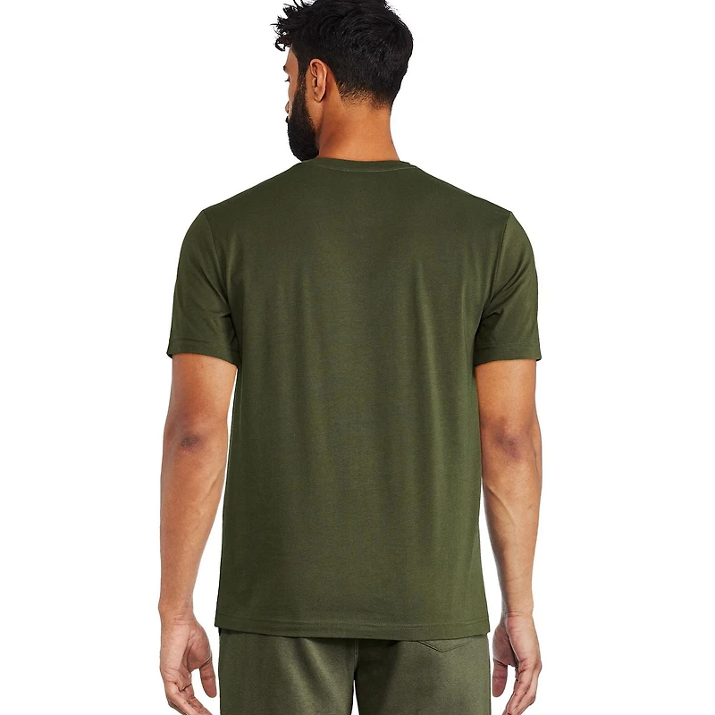 T-shirt extensible à encolure en V George pour hommes Tailles P-2XL