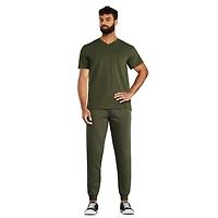 T-shirt extensible à encolure en V George pour hommes Tailles P-2XL