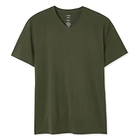 T-shirt extensible à encolure en V George pour hommes Tailles P-2XL