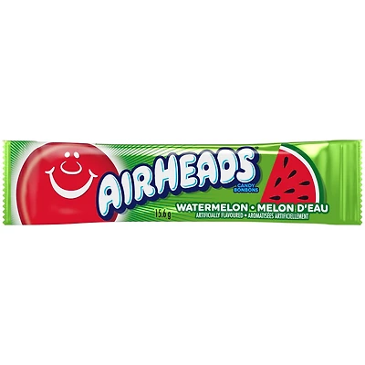 Barres Airheads, melon d’eau, emballées individuellement, 15,6g Airheads Melon d’eau—moelleuse, fruitée, osée!