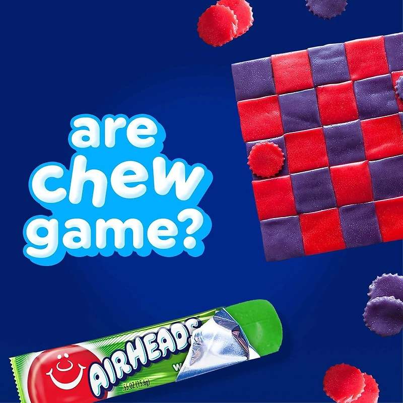 Barres Airheads, melon d’eau, emballées individuellement, 15,6g Airheads Melon d’eau—moelleuse, fruitée, osée!